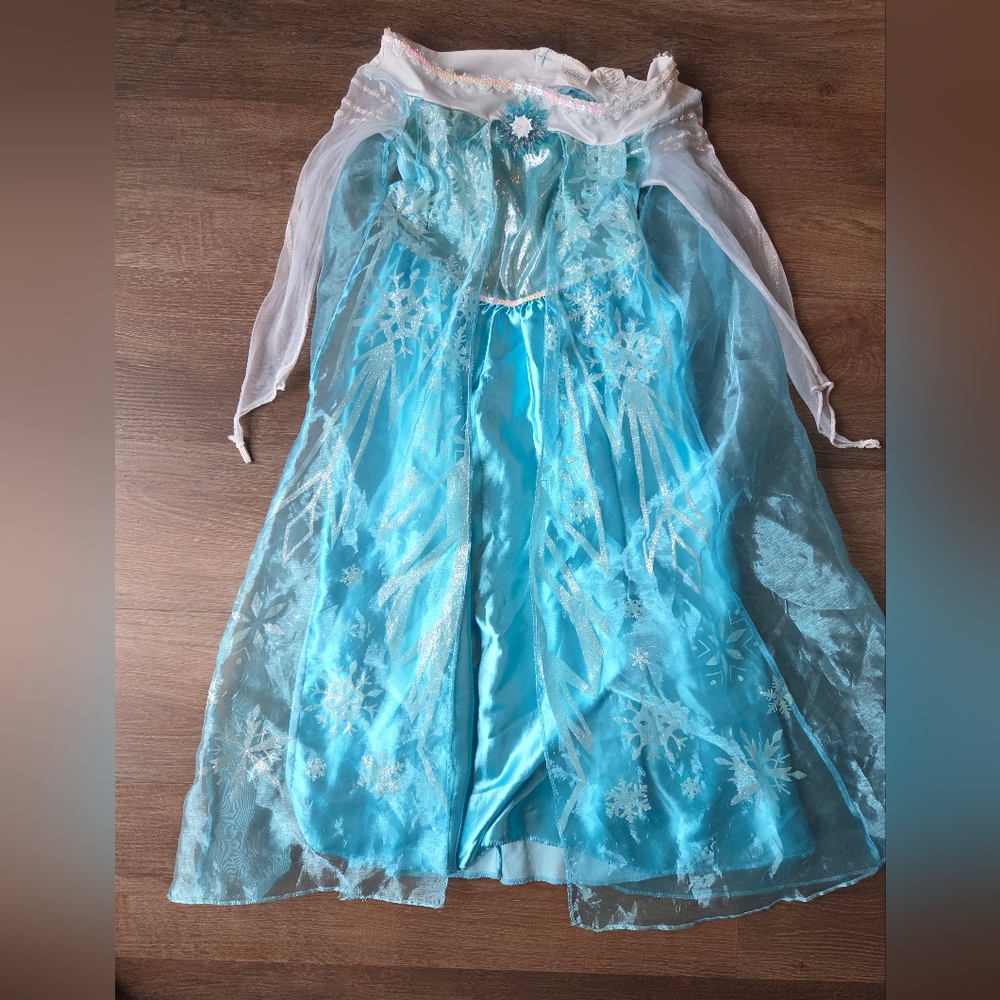 Disney Frozen Elsa Costume Dress Girls size M (7-8) *flaws* - Picture 2 of 8